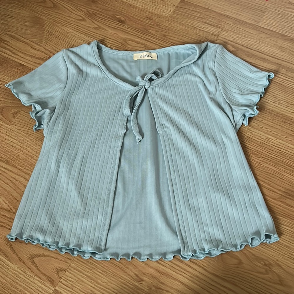 blue tie top